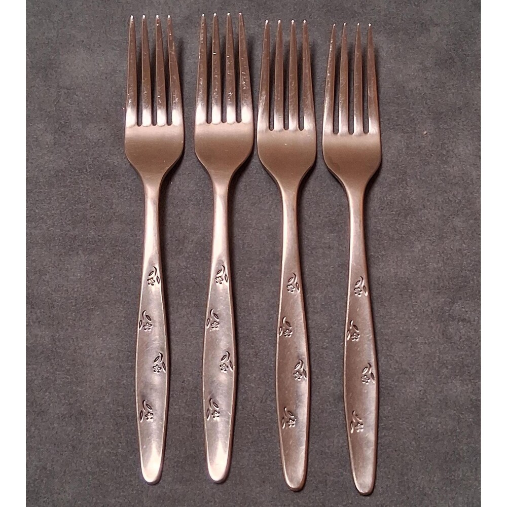 Easterling Floret Tuscan Ware Dinner Forks - 4